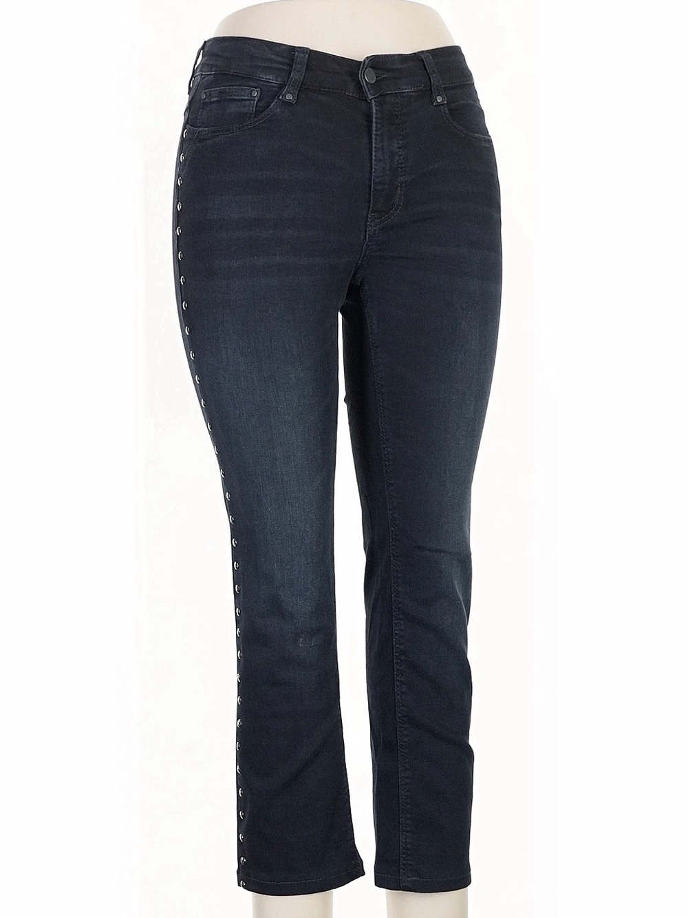 MAC Dream Dance Studded Straight Jeans D824 Moonlight Wash Sz 34/30 US Size 4